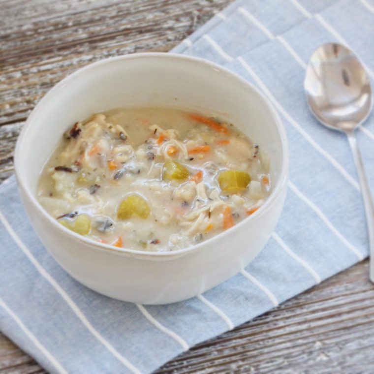 Dairy Free Chicken Wild Rice Soup (Slow Cooker)